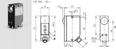 Leuze LRT 440 M/P-50-OR-S12 Sensor para Detecção de Marcas Luminescentes UV - Shmr Automacao