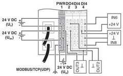 Phoenix IL ETH BK DI8 DO4 2TX-PAC - I/O Remoto Modbus/TCP (UDP) com 2 Canais - comprar online