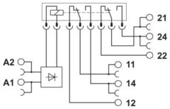 Phoenix PLC-RPT- 24DC/21-21 Mini Rele 2 Contatos Reversíveis na internet