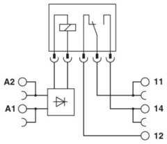 Phoenix PLC-RPT- 24DC/21 Mini Rele 24V 6A 1 Contato Reversível - comprar online