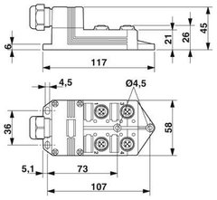 Phoenix SACB-8/ 8-L-C SCO Distribuidor de Sinal para sensor 8 Entradas M12 4 vias na internet