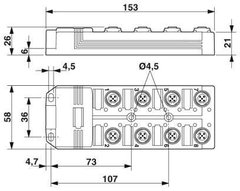 Phoenix SACB-8/ 8-L-C SCO Distribuidor de Sinal para sensor 8 Entradas M12 4 vias - Shmr Automacao