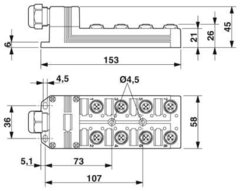 Phoenix SACB-8/ 8-L-C SCO Distribuidor de Sinal para sensor 8 Entradas M12 4 vias - comprar online