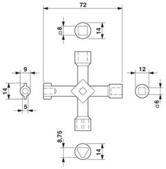 Phoenix USS 4 Chave Estrela Triangulo para quadro de comando na internet