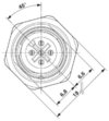 Fleconn Lote 5 PCS C4PM-PCB-M12A Conecor Femea Flange M12 5P - comprar online