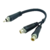 Cable Adaptador Y 2xJack RCA 1 RCA Macho Roxtone RAYC570L02