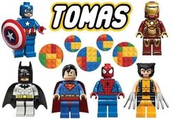 Vinilo Decorativo Infantil Personajes Lego. Con Tu Nombre! - comprar online