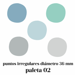 puntos dots lunares planchita paleta de color colores pastel diseño nordico