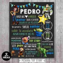 Lámina Imprimible Pizarra Toy Story Primer Año Buzz Woody - comprar online