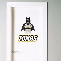 Vinilo Para Puerta Lego Batman Con Tu Nombre