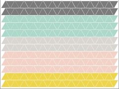 Kit De Vinilo 288 Triangulos De 3,5 Cm Colores Retro - comprar online