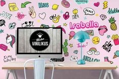 Vinilo Stickers Teens Con Tu Nombre Frases Emojis - comprar online