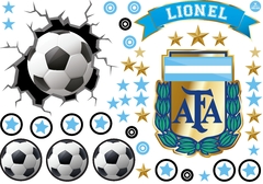 Futbol Argentina Campeon del Mundo AFA Messi Scaloni Qatar Pared Rota Pelotazo