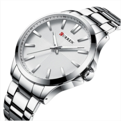 Relógio masculino Curren analógico 8322 - Prata - comprar online