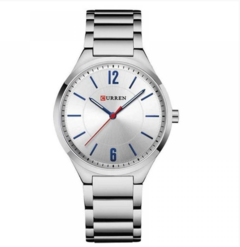 Relógio unissex Curren analógico 8280 - Prata - comprar online