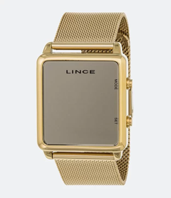 Relógio digital feminino Lince MDG4619L BXKX Quadrado dourado - NEW GLASSES ÓTICA