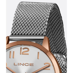 Relógio analógico feminino Lince LRT4652L B2SX Prata e rose - comprar online