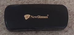 Armação para óculos de grau New Glasses 1006 Quadrada preta e vermelha - NEW GLASSES ÓTICA