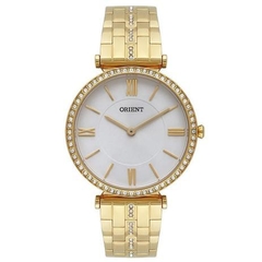 Relógio feminino analógico Orient FGSS0167 S3KX Dourado strass - comprar online