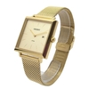 Relógio feminino analógico Orient LGSS1017 C1KX Quadrado dourado