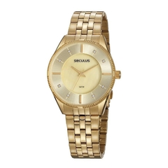 Relógio analógico feminino Seculus 77071 Dourado - comprar online