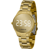 Relógio Lince feminino LDM4648L 8XSX digital dourado