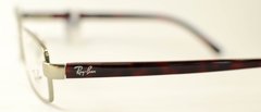 Armação para óculos de grau Ray Ban RB6239E 2728 Metal preto e vermelho - NEW GLASSES ÓTICA