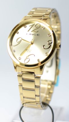 Relógio analógico feminino Lince LRGH074L Dourado kit acessórios - loja online