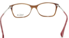 Armação para óculos de grau Kipling KP3077 D345 Quadrada marrom e vermelho - loja online