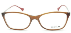 Armação para óculos de grau Kipling KP3077 D345 Quadrada marrom e vermelho - NEW GLASSES ÓTICA