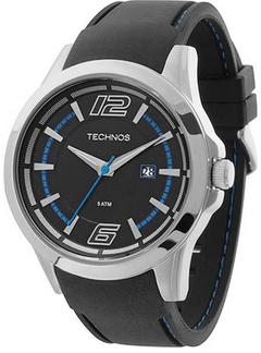 Kit relógio masculino Technos Performance Racer 2115KOO/K8A Preto e prata chaveiro