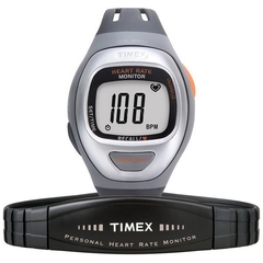 Relógio unissex Timex Heart Rate Monitor cardíaco cinza e laranja - comprar online