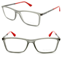 Armação para óculos de grau Jean Monnier J8 3145 D354 Quadrada cinza e vermelho na internet