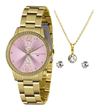 Relógio analógico feminino Lince LRGJ133L R2KX Dourado e rosa