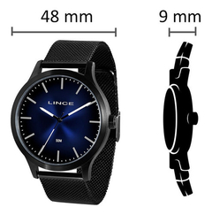 Relógio analógico masculino Lince MRN4602L D1PX Preto e azul na internet