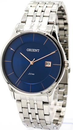 Relógio analógico masculino Orient MBSS1293 D1SX Prata e azul na internet