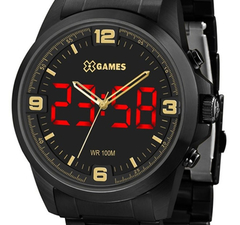 Relógio Anadigi masculino X-GAMES XMNSA002 Preto e cinza na internet