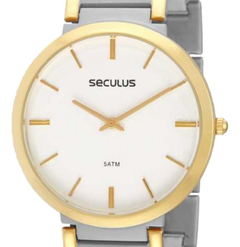 Relógio unissex analógico Seculus 24215 Prata e dourado na internet