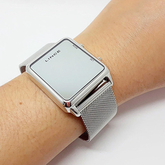 Relógio digital feminino Lince MDM4619L BXSX Quadrado prata - loja online