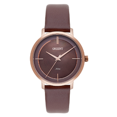 Relógio feminino analógico Orient FRSC0033 Marrom pulseira couro - comprar online