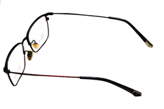 Armação para óculos de grau New Glasses 1006 Quadrada preta e vermelha na internet