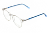 Armação para óculos de grau New Glasses ED8007 Redonda translúcida e azul - comprar online