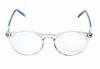Armação para óculos de grau New Glasses ED8007 Redonda translúcida e azul