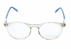 Armação para óculos de grau New Glasses ED8007 Redonda translúcida e azul
