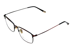 Armação para óculos de grau New Glasses 1006 Quadrada preta e vermelha - comprar online