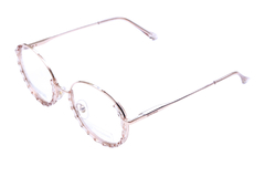 Armação para óculos de grau New Glasses BR98192 Redonda rose - comprar online