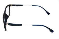 Armação para óculos de grau New Glasses 6136 Pequena preta e azul - comprar online