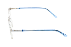 Armação para óculos de grau New Glasses ED8007 Redonda translúcida e azul na internet