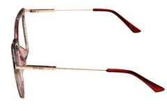 Armação para óculos de grau New Glasses BR6010 C2 vermelha com glitter - comprar online