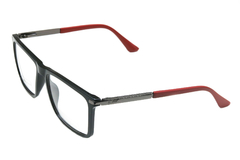 Armação para óculos de grau New Glasses OM22071 Acetato preto e vermelho na internet